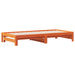 Pat de zi cu extensie, maro ceruit, 90x200cm, lemn masiv de pin - WALTI WALTI