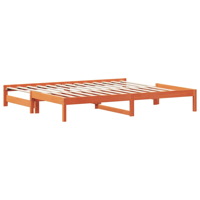 Pat de zi cu extensie, maro ceruit, 90x190cm, lemn masiv de pin - WALTI WALTI