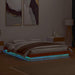 Cadru de pat cu LED, maro ceruit, 150x200 cm, lemn masiv de pin - WALTI WALTI