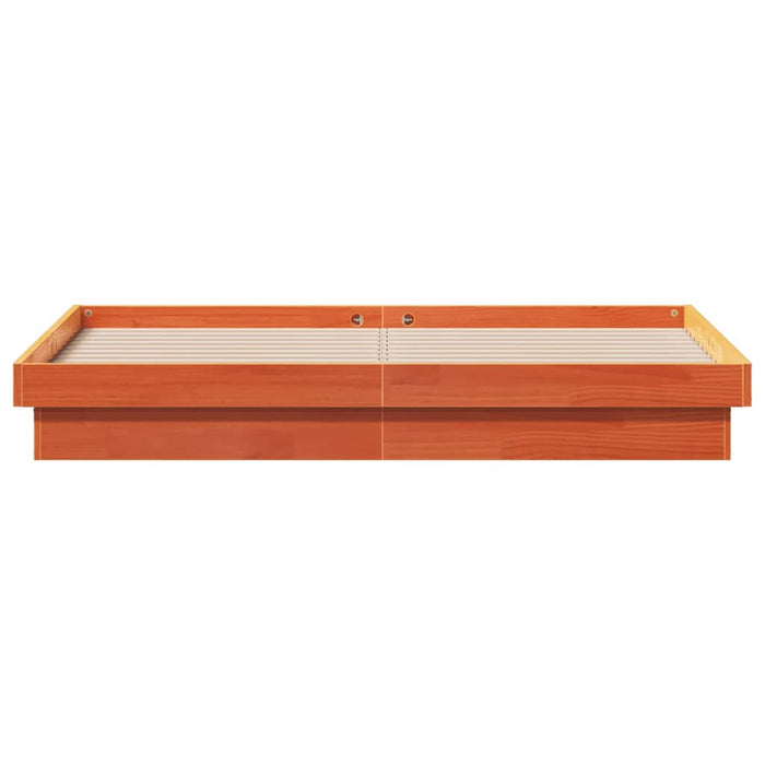 Cadru de pat cu LED, maro ceruit, 160x200 cm, lemn masiv de pin - WALTI WALTI