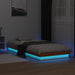 Cadru de pat cu LED, maro ceruit, 90x190 cm, lemn masiv de pin - WALTI WALTI