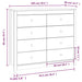 Dulap lateral, maro ceruit, 100x40x90 cm, lemn masiv de pin - WALTI WALTI