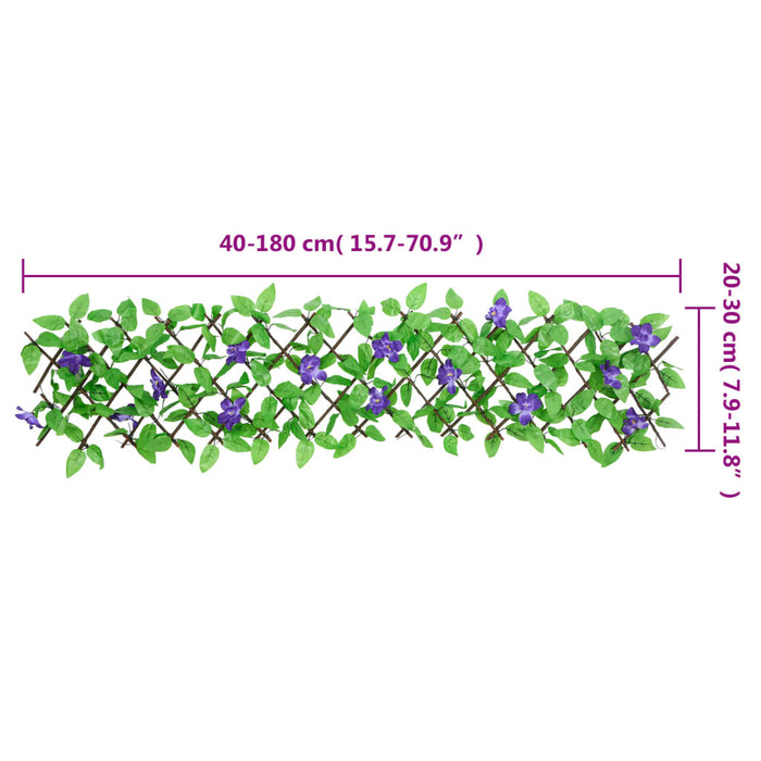 vidaXL Spalier iederă artificială extensibil, 5 buc., verde, 180x20 cm - WALTI WALTI