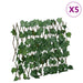 Spalier frunze struguri false extensibil 5 buc verde 190x60 cm - WALTI WALTI