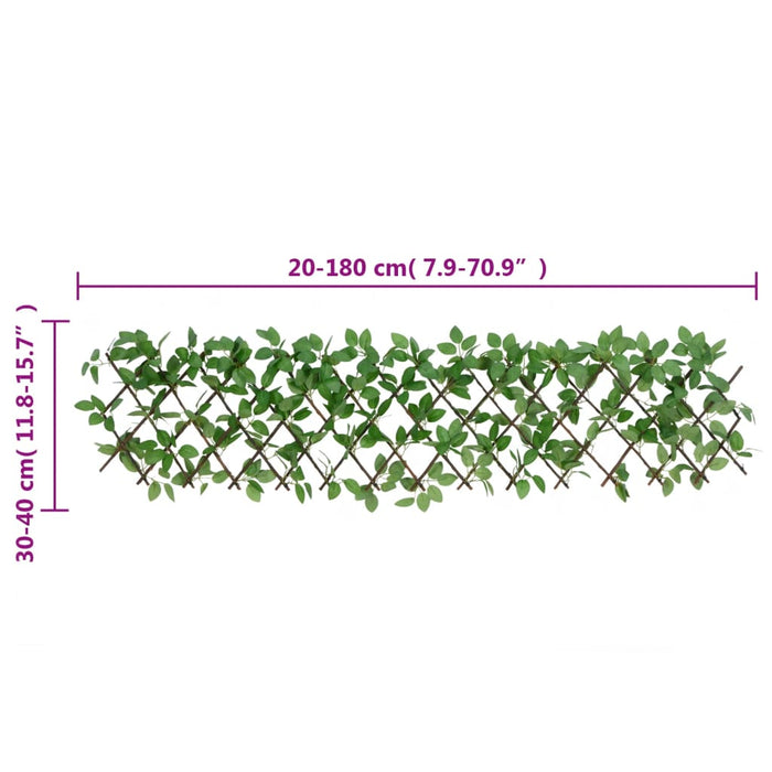 -Spalier cu iederă artificială, extensibil, verde, 180x30 cm - WALTI WALTI