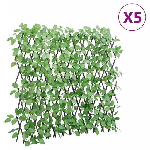 vidaXL Spalier iederă artificială extensibil, 5 buc., verde, 180x65 cm - WALTI WALTI