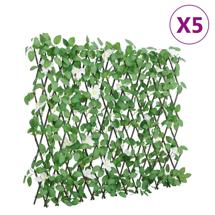 Spalier cu iederă artificială extensibil 5 buc. verde 186x30 cm - WALTI WALTI