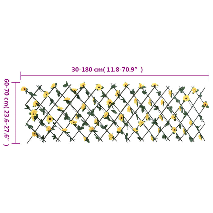 vidaXL Spalier cu iederă artificială, extensibil, galben, 180x60 cm - WALTI WALTI