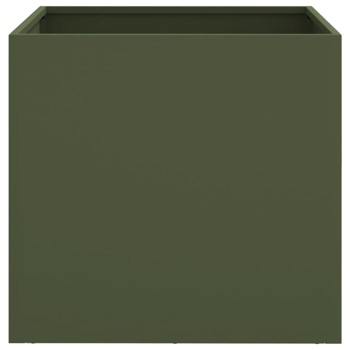 Jardiniere, 2 buc., verde măsliniu, 49x47x46 cm, oțel - WALTI WALTI
