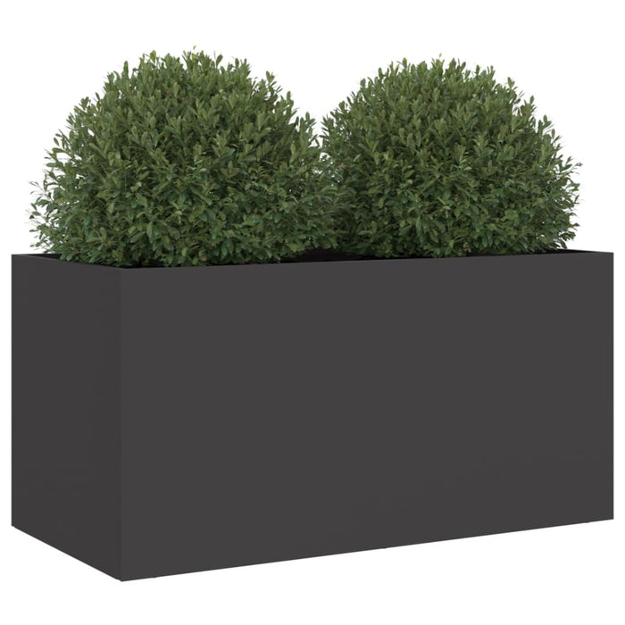Jardinieră, negru, 62x30x29 cm, oțel WALTI