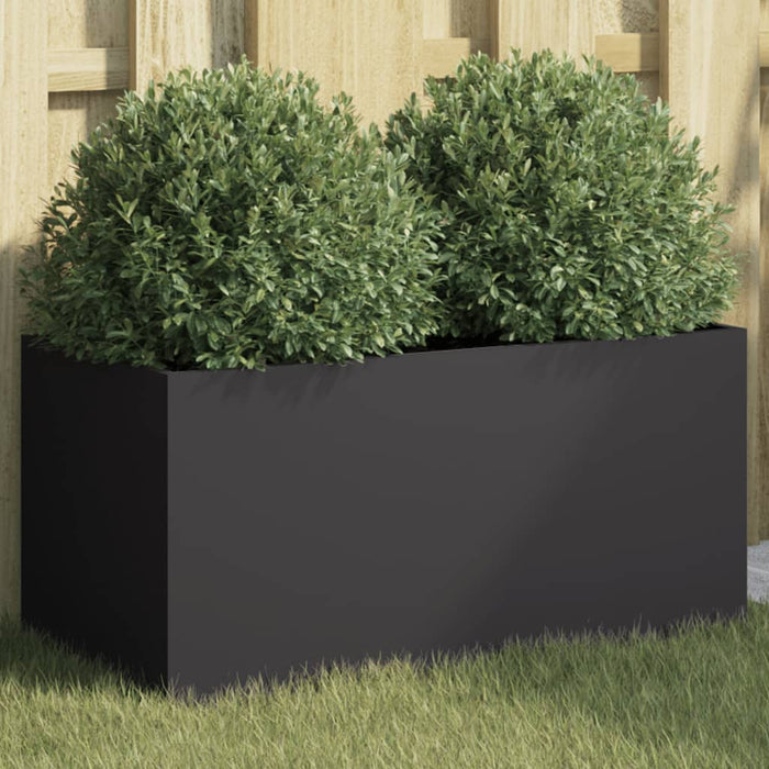 Jardinieră, negru, 62x30x29 cm, oțel WALTI
