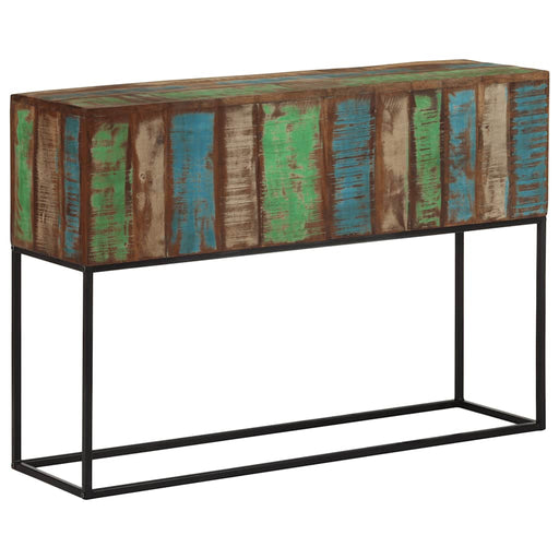 Masă consolă, 110x30x75 cm, lemn masiv reciclat și fier - WALTI WALTI