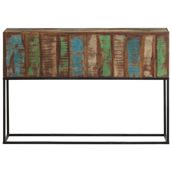 Masă consolă, 110x30x75 cm, lemn masiv reciclat și fier WALTI