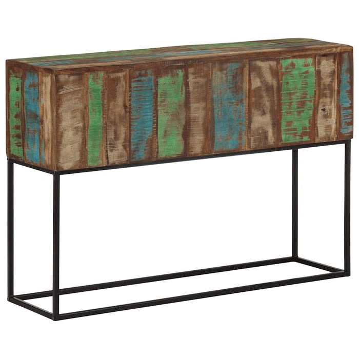 Masă consolă, 110x30x75 cm, lemn masiv reciclat și fier WALTI