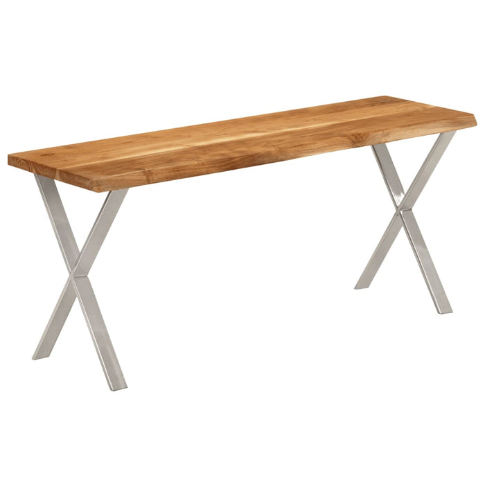 Bancă cu margini naturale 105 cm, lemn masiv de acacia - WALTI WALTI