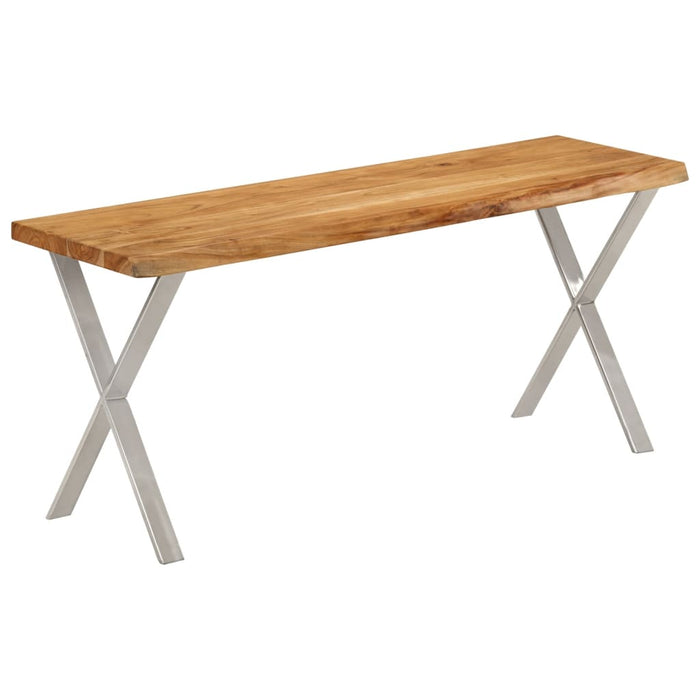 Bancă cu margini naturale 105 cm, lemn masiv de acacia - WALTI WALTI