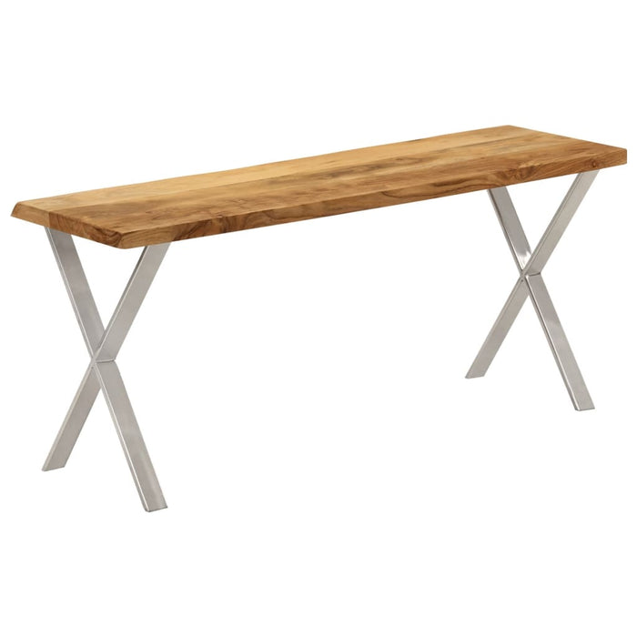 Bancă cu margini naturale 105 cm, lemn masiv de acacia - WALTI WALTI
