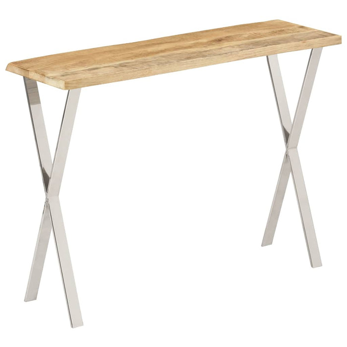 Masă consolă, margini naturale, 105x33x76 cm, lemn masiv mango - WALTI WALTI