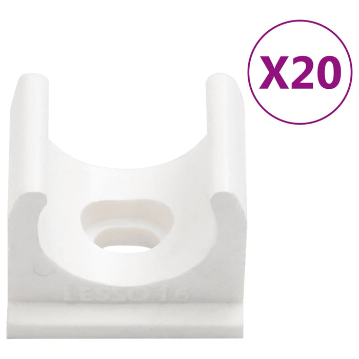 Șine de cabluri cu cleme, Ø16 mm, 10 m, PVC - WALTI WALTI
