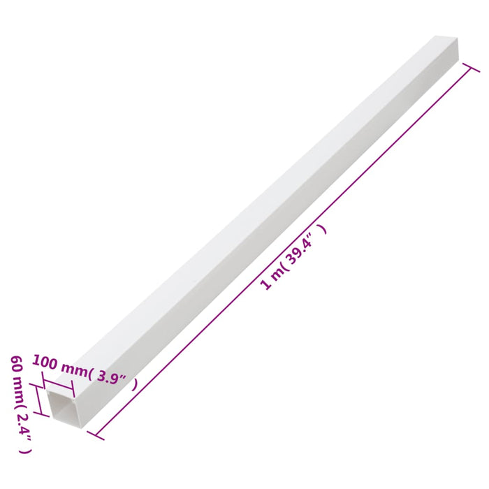 Șine de cabluri, 100x60 mm, 10 m, PVC - WALTI WALTI