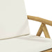 Set de bistro pliabil, 3 piese, cu perne alb crem, bambus - WALTI WALTI