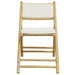 Set de bistro pliabil, 3 piese, cu perne alb crem, bambus - WALTI WALTI