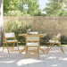 Set de bistro pliabil, 5 piese, cu perne alb crem, bambus - WALTI WALTI