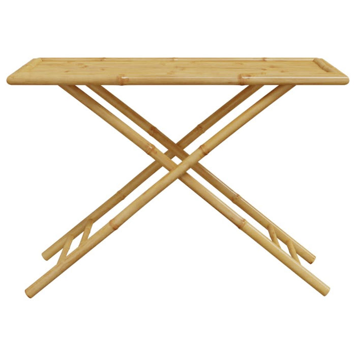 Set de bistro pliabil, 5 piese, cu perne alb crem, bambus - WALTI WALTI