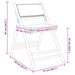 Set de bistro pliabil, 5 piese, cu perne alb crem, bambus - WALTI WALTI