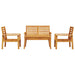 Set mobilier de grădină, 4 piese, lemn masiv de acacia - WALTI WALTI
