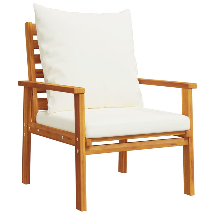 Set mobilier de grădină cu perne, 4 piese, lemn masiv de acacia WALTI