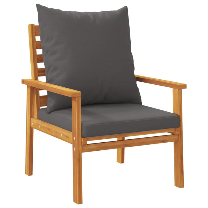Set mobilier de grădină cu perne, 4 piese, lemn masiv de acacia - WALTI WALTI