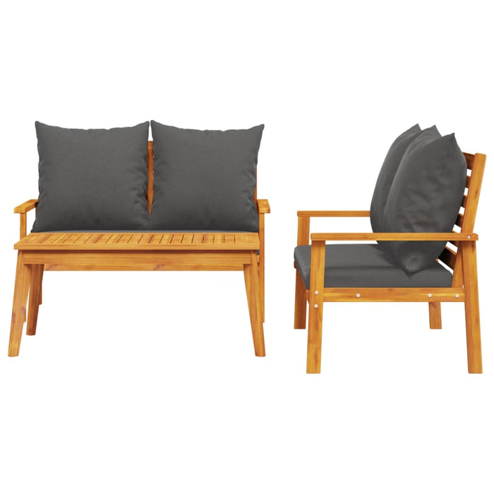 Set mobilier de grădină cu perne, 3 piese, lemn masiv acacia - WALTI WALTI