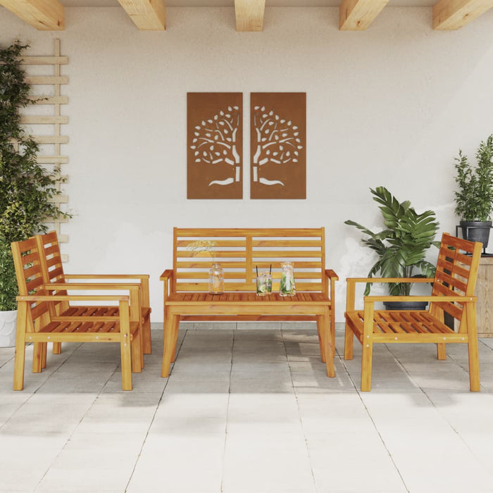 Set lounge de gradină 5 piese din lemn masiv de salcâm - WALTI WALTI