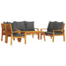 Set mobilier de grădină cu perne, 5 buc., lemn masiv acacia - WALTI WALTI