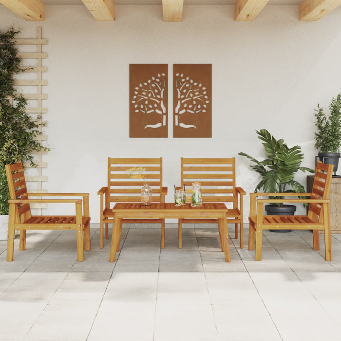 Set lounge de gradină 5 piese din lemn masiv de salcâm WALTI