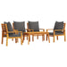Set mobilier de grădină cu perne, 5 buc., lemn masiv acacia - WALTI WALTI