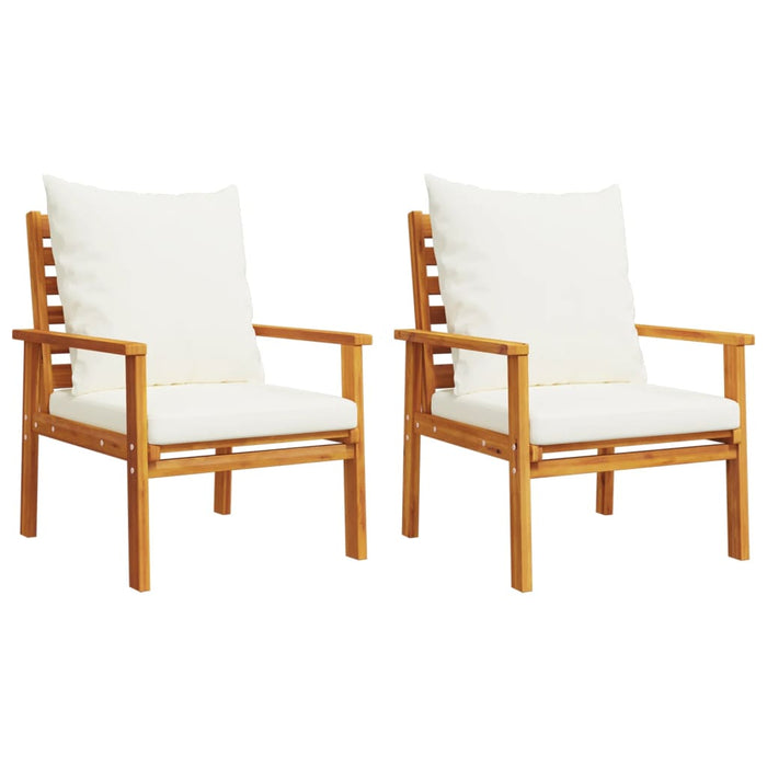 Set mobilier de grădină cu perne, 3 piese, lemn masiv acacia - WALTI WALTI