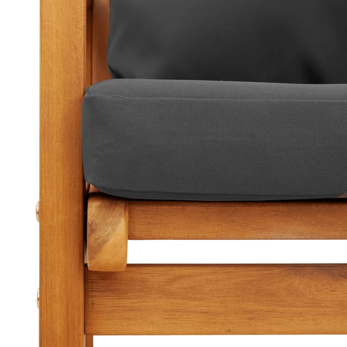 Set mobilier de grădină cu perne, 3 piese, lemn masiv acacia - WALTI WALTI
