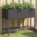 Jardiniere de grădină cu raft 2 buc. negru 90x40x75cm poliratan - WALTI WALTI