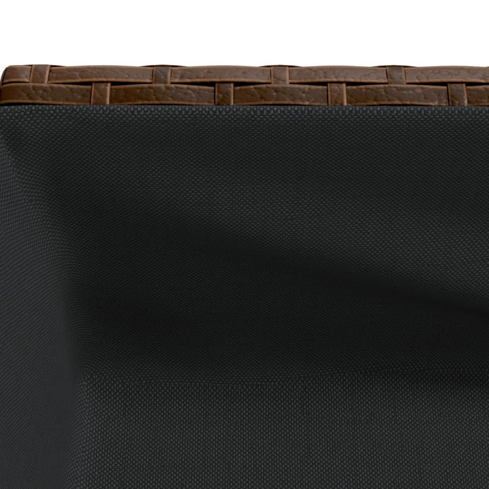 Jardiniere de grădină cu raft 2 buc. maro 90x40x75cm poliratan - WALTI WALTI