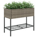 Jardiniere de grădină cu raft 2 buc. gri 90x40x75cm poliratan - WALTI WALTI