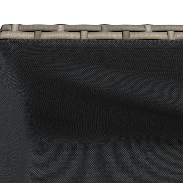Jardiniere de grădină cu raft 2 buc. gri 90x40x75cm poliratan - WALTI WALTI