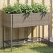Jardiniere de grădină cu raft 2 buc. gri 90x40x75cm poliratan - WALTI WALTI