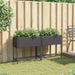 Jardiniere de grădină cu raft 2 buc. negru 70x28x70cm poliratan - WALTI WALTI