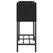 Jardiniere de grădină cu raft 2 buc. negru 70x28x70cm poliratan - WALTI WALTI
