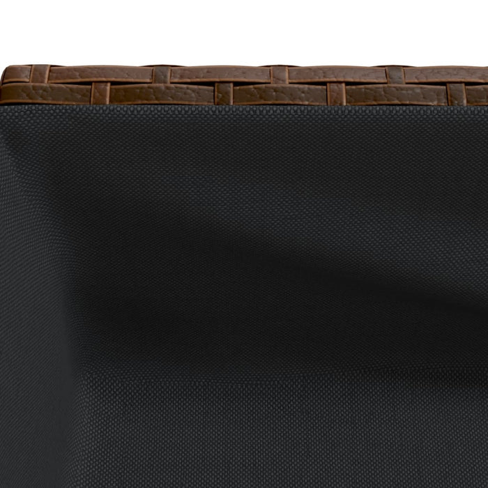 Jardiniere de grădină cu raft 2 buc. maro 70x28x70cm poliratan - WALTI WALTI