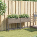 Jardiniere de grădină cu raft 2 buc. gri 70x28x70cm poliratan - WALTI WALTI