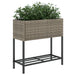 Jardiniere de grădină cu raft 2 buc. gri 70x28x70cm poliratan - WALTI WALTI