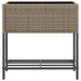 Jardiniere de grădină cu raft 2 buc. gri 70x28x70cm poliratan - WALTI WALTI